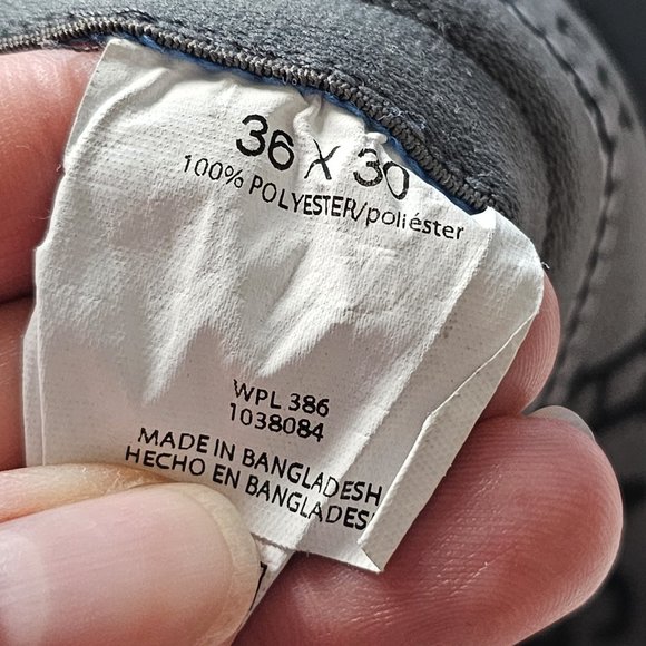 Haggar Black Cool 18 Pro Stretch Straight Fit Flat Front Dress Pants 36x30 - Picture 5 of 8